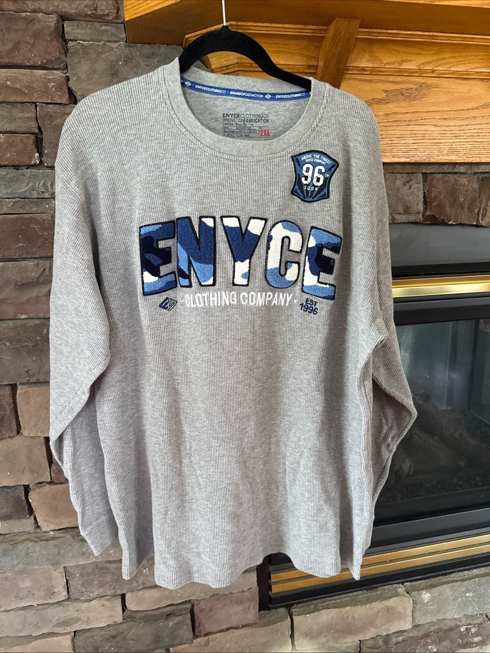 The Vintage Y2K Enyce Waffle Knit Long Sleeve Shirt in size 2XL